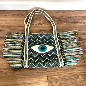 Beaded tote / weekender bag